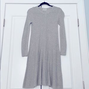 Babaton fit and flare wool dress.